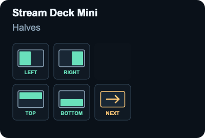 Stream Deck Mini: Halves