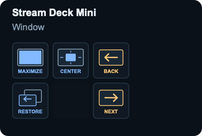 Stream Deck Mini: Window