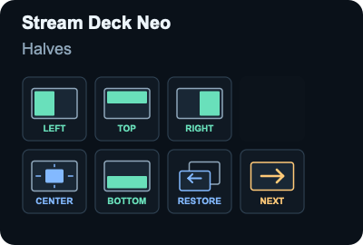 Stream Deck Neo: Halves