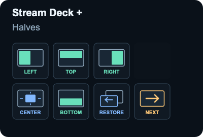 Stream Deck +: Halves